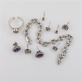 Silver Jewelry, 10 Pieces