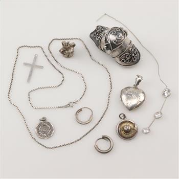 Silver Jewelry, 10 Pieces