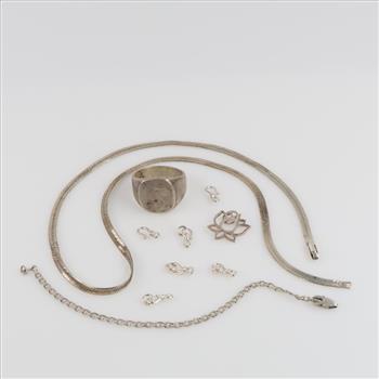 Silver Jewelry, 10 Pieces
