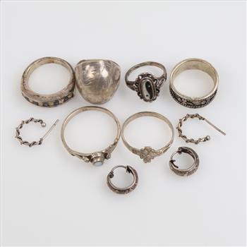 Silver Jewelry, 10 Pieces