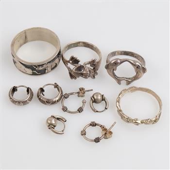 Silver Jewelry, 10 Pieces