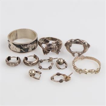 Silver Jewelry, 10 Pieces