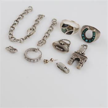 Silver Jewelry, 10 Pieces