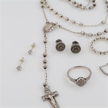 Silver Jewelry, 10 Pieces