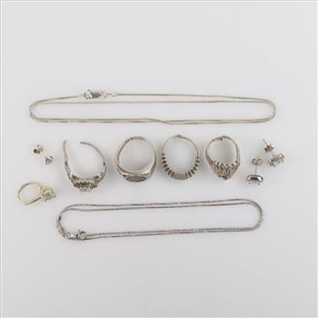 Silver Jewelry, 10 Pieces