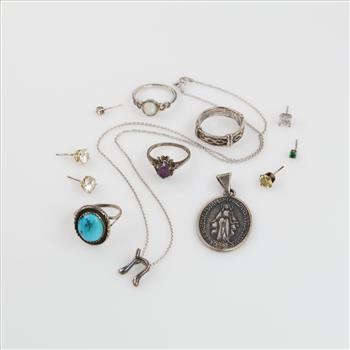 Silver Jewelry, 12 Pieces