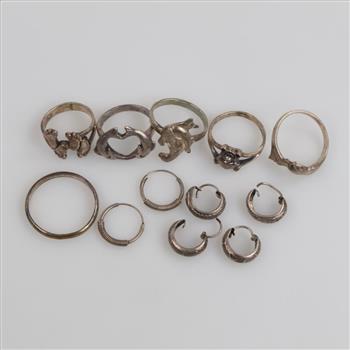 Silver Jewelry, 12 Pieces