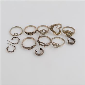 Silver Jewelry, 12 Pieces