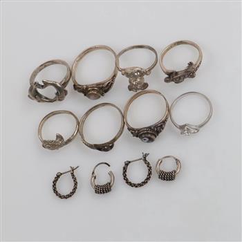 Silver Jewelry, 12 Pieces
