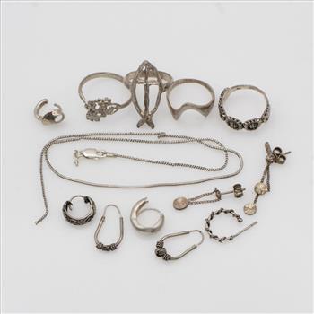 Silver Jewelry, 13 Pieces