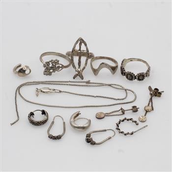 Silver Jewelry, 13 Pieces