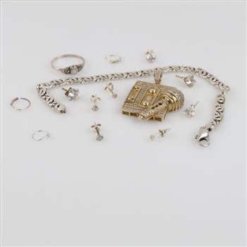 Silver Jewelry, 14 Pieces