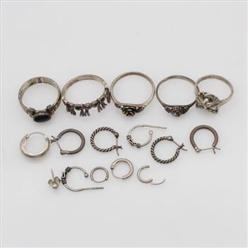 Silver Jewelry, 16 Pieces