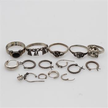 Silver Jewelry, 16 Pieces