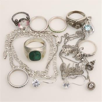 Silver Jewelry, 16 Pieces