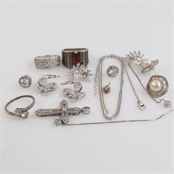 Silver Jewelry, 16 Pieces