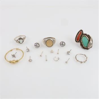 Silver Jewelry, 17 Pieces
