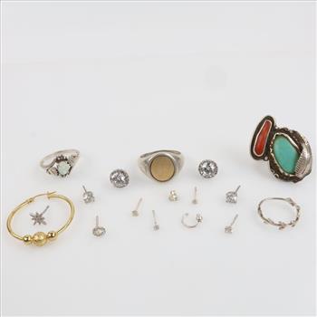 Silver Jewelry, 17 Pieces