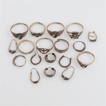 Silver Jewelry, 18 Pieces