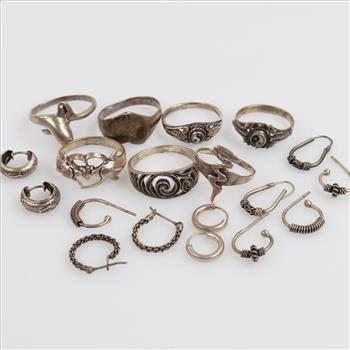 Silver Jewelry, 19 Pieces