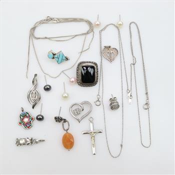 Silver Jewelry, 19 Pieces