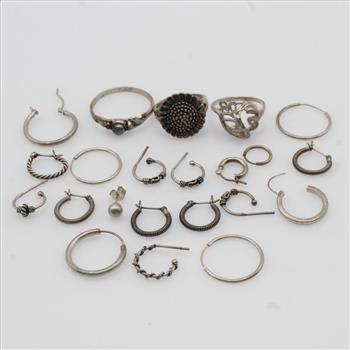 Silver Jewelry, 22 Pieces