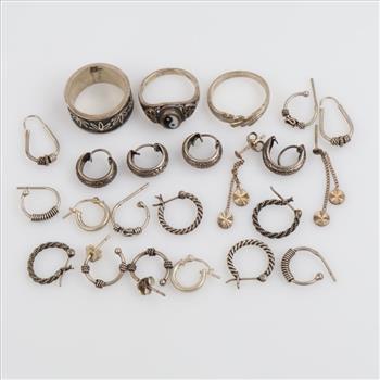 Silver Jewelry, 23 Pieces