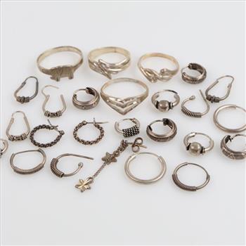 Silver Jewelry, 25 Pieces