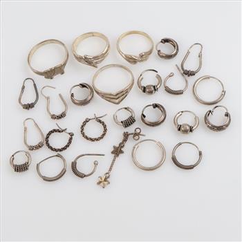 Silver Jewelry, 25 Pieces