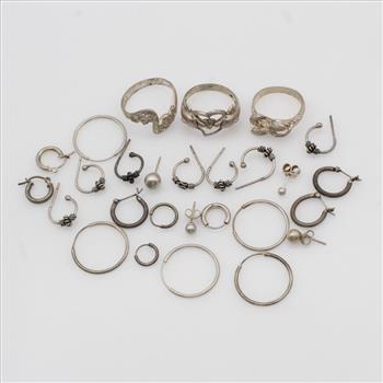 Silver Jewelry, 27 Pieces