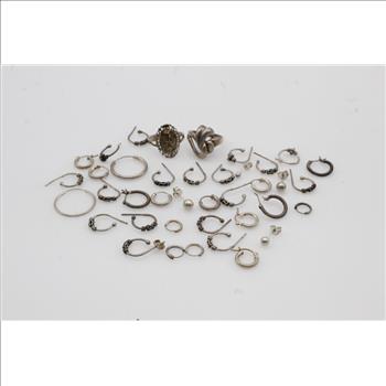 Silver Jewelry, 39 Pieces