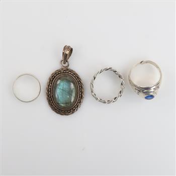 Silver Jewelry, 4 Pieces