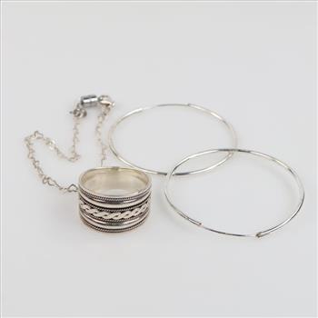 Silver Jewelry, 4 Pieces