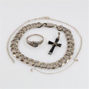 Silver Jewelry, 4 Pieces