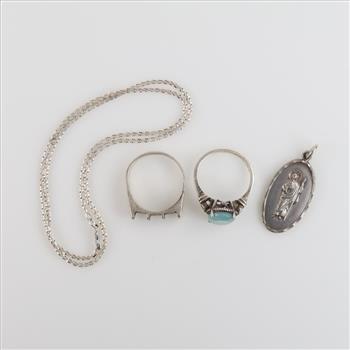 Silver Jewelry, 4 Pieces