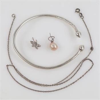 Silver Jewelry, 4 Pieces