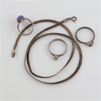 Silver Jewelry, 4 Pieces