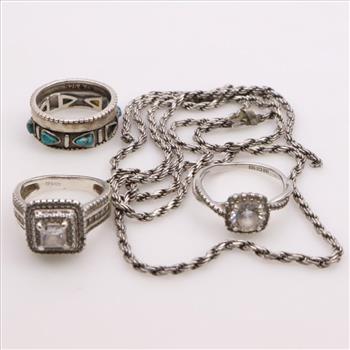 Silver Jewelry, 4 Pieces