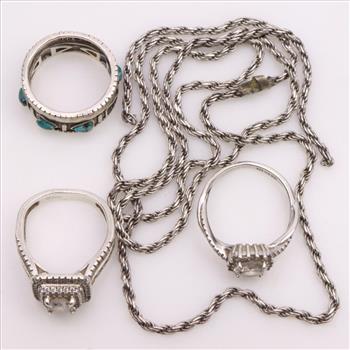 Silver Jewelry, 4 Pieces