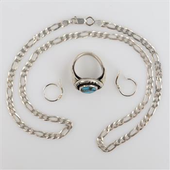 Silver Jewelry, 4 Pieces