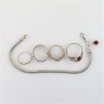 Silver Jewelry, 5 Pieces