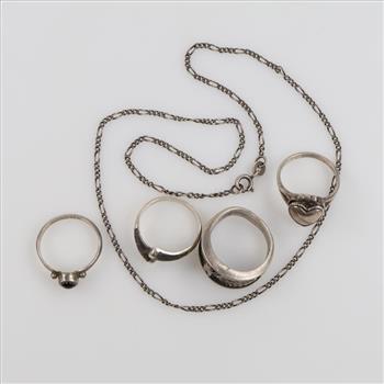 Silver Jewelry, 5 Pieces