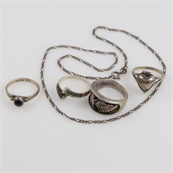 Silver Jewelry, 5 Pieces