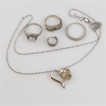 Silver Jewelry, 6 Pieces