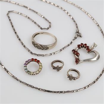 Silver Jewelry, 6 Pieces