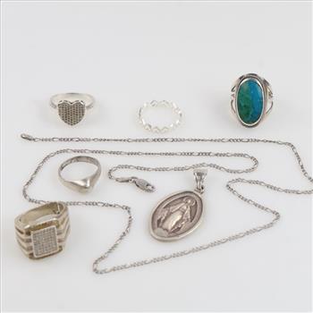 Silver Jewelry, 7 Pieces