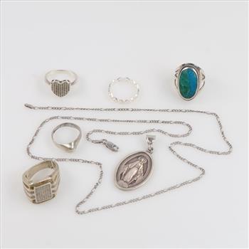 Silver Jewelry, 7 Pieces