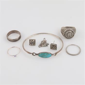 Silver Jewelry, 8 Pieces