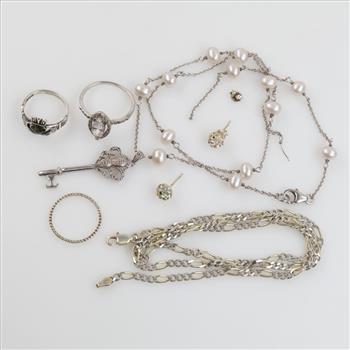 Silver Jewelry, 8 Pieces
