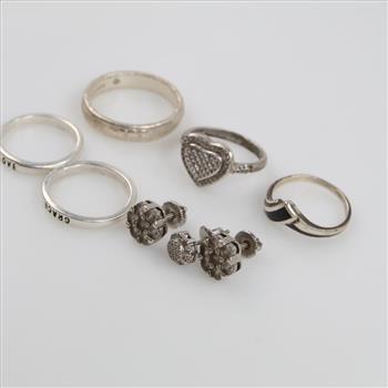 Silver Jewelry, 8 Pieces